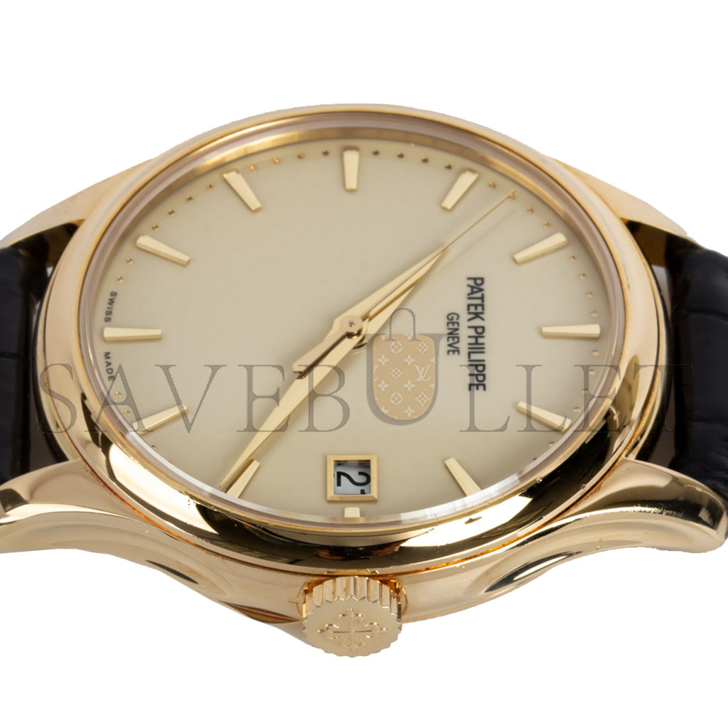 P**ek Ph**ppe calatrava yellow gold lacquered ivory dial watch 5227j-001